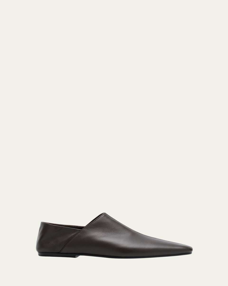 Babouche Leather Ballerina Flats